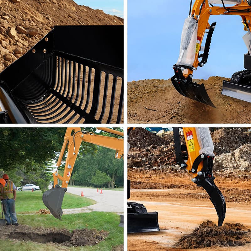 Lessieveuse Bucket Excavator Accessories,narrow bucket with teeth,plain bucket,sieve ...